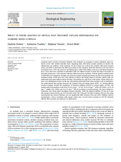 Impact of forced aeration on vertical flow treatment wetland performances for combined sewer overflow