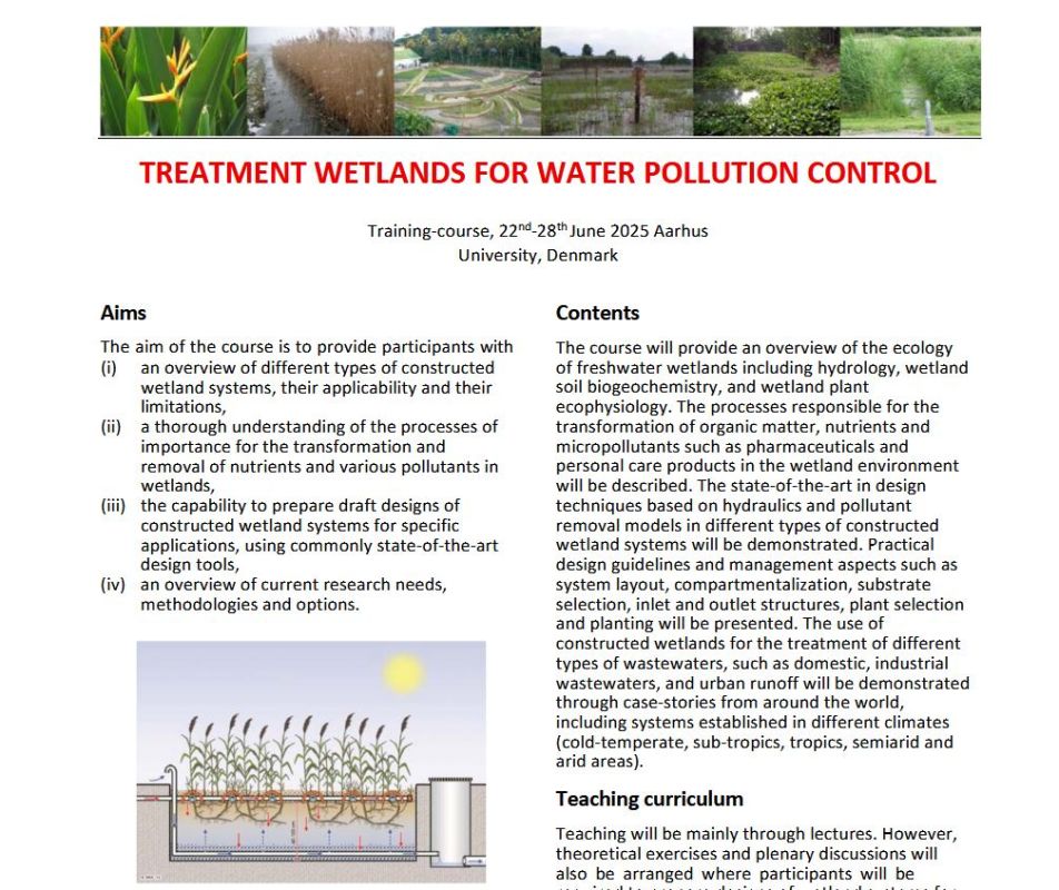 Treatment Wetlands for Water Pollution Control