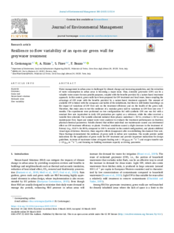 Resilience to flow variability of an open-air green wall for greywater treatment